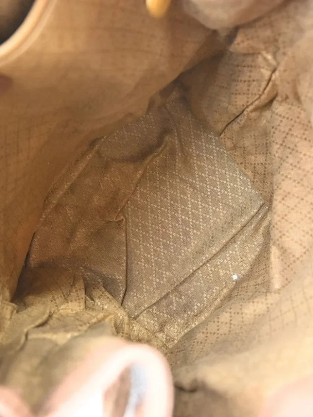 Gucci Brown Suede Bamboo Backpack